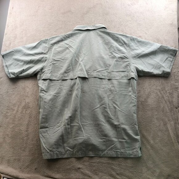 RedHead Men's Fishing Shirt Large Short Sleeve Caped and Vented Plaid Button Up - Picture 13 of 13